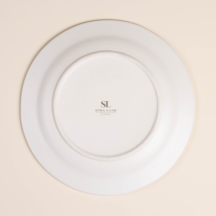 Тарелка новогодняя SL Home &laquo;С Новым Годом&raquo;, d=23,3 см, керамика, цвет белый