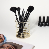 Подставка для хранения маникюрных/косметических принадлежностей «РАФАЭЛЬ», d = 9 × 10 см, цвет золотистый Подставка для хранения маникюрных/косметических принадлежностей «РАФАЭЛЬ», d = 9 × 10 см, цвет золотистый