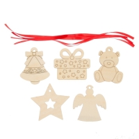 Набор для творчества «Роспись по дереву» 5 шт., с ленточкой Набор для творчества «Роспись по дереву» 5 шт., с ленточкой