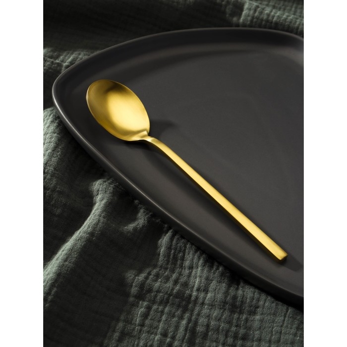 Ложка столовая из нержавеющей стали Magistro «Оску стандарт», длина 19,5 см, цвет золотой Ложка столовая из нержавеющей стали Magistro «Оску стандарт», длина 19,5 см, цвет золотой