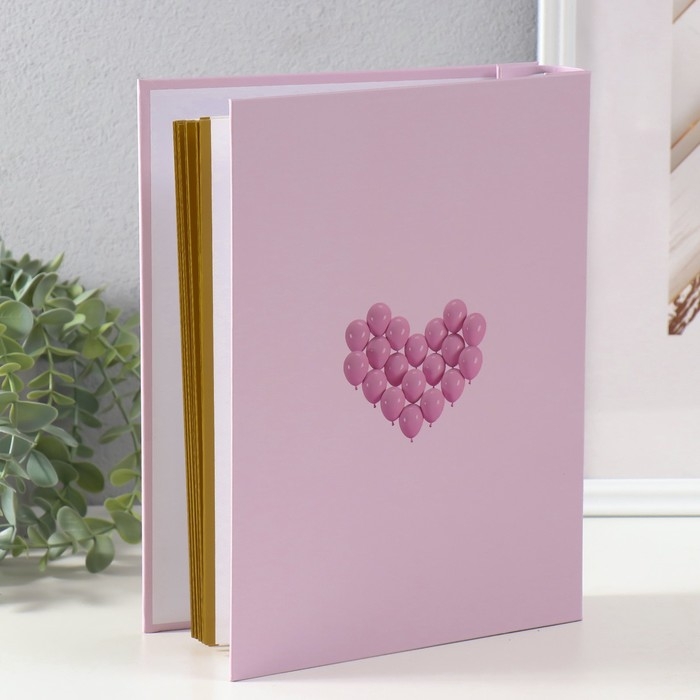 Фотоальбом магнитный 20 листов "Сердце из воздушных шаров" в коробке МИКС 5,6х20,5х26,2 см   1049961