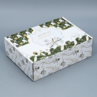 Коробка подарочная новогодняя складная &laquo;Роскошь золота&raquo;, 30,7 х 22 х 9,5 см, Новый год