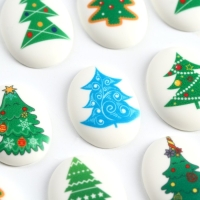 Новый год! Посыпка медальоны сахарная с картинкой микс: «Ёлочки», для декора капкейков, торта, напитков, 20 гр Новый год! Посыпка медальоны сахарная с картинкой микс: «Ёлочки», для декора капкейков, торта, напитков, 20 гр