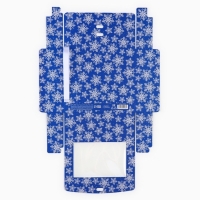 Коробка новогодняя складная &laquo;Снежинки&raquo; 20 х18 х 5 см, Новый год