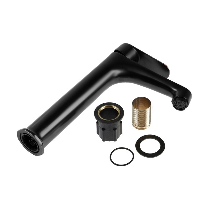 Смеситель для раковины ZEIN Z3800, однорычажный, высота излива 22 см, картридж 35 мм, черный Смеситель для раковины ZEIN Z3800, однорычажный, высота излива 22 см, картридж 35 мм, черный