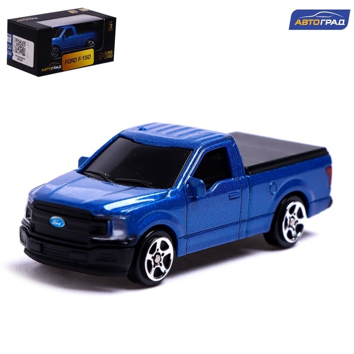 Машина металлическая FORD F-150, 1:64, цвет синий Машина металлическая FORD F-150, 1:64, цвет синий