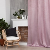 Штора портьерная Этель &laquo;Классика&raquo;цв.светло-розовый, 145*265 см,100% п/э