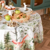 Скатерть Этель Лесная сказка d=215 см, 100% хл, саржа 190 гр/м2