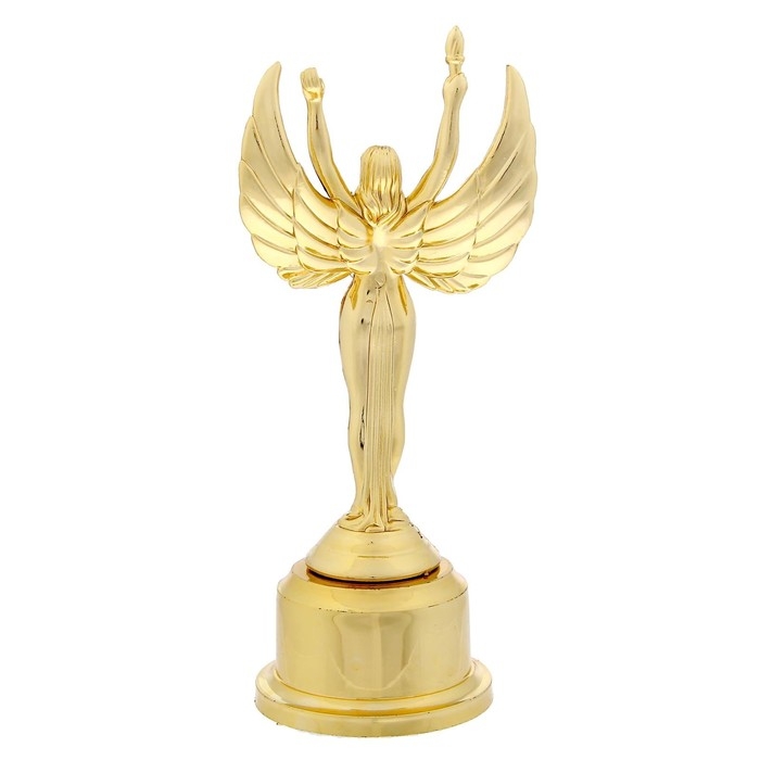 Наградная фигура &laquo;Ника&raquo;, подставка пластик золото, 18 х 8 х 6,5 см.