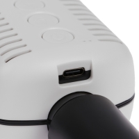 Портативный караоке микрофон, 5 Вт, 1200 мАч, бело-черный Портативный караоке микрофон, 5 Вт, 1200 мАч, бело-черный