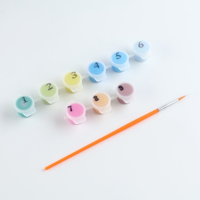 Картина по номерам на холсте с подрамником для детей &laquo;Авокадо с мороженым&raquo;, 17 х 17 см