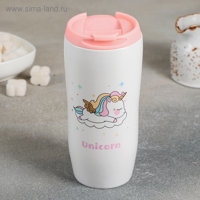 Стакан керамический &laquo;Единорог&raquo;, 480 мл, 7&times;16,5 см, рисунок МИКС