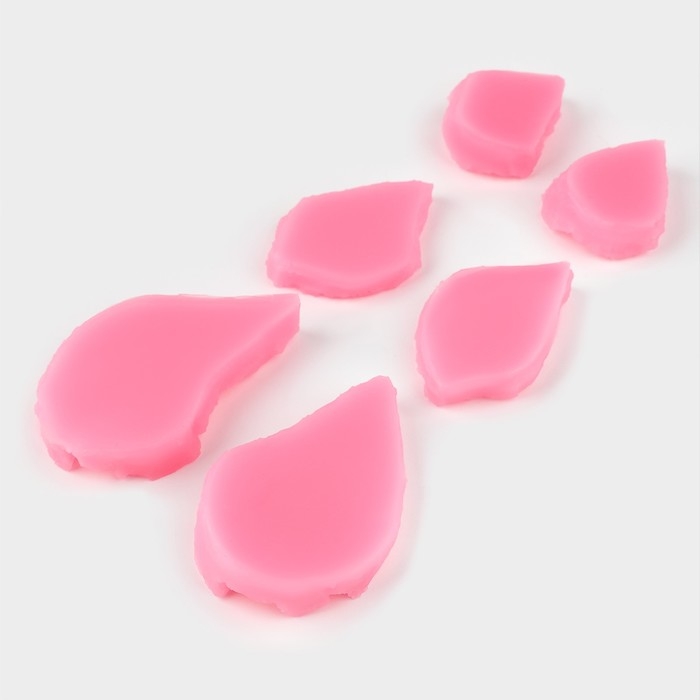 Набор молдов &laquo;Лепесточки&raquo;, силикон, 3 пары, цвет МИКС