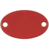 Шильдик металлический Alfa Oval, красный
