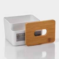 Салфетница - органайзер LaDо́m «Натурэль», 15,5×15,5×10 см, цвет белый Салфетница - органайзер LaDо́m «Натурэль», 15,5×15,5×10 см, цвет белый