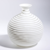 Ваза для цветов &laquo;Аркадия&raquo; из стекла, белая 23 х 21 х 21 см