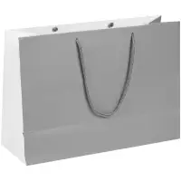 Пакет бумажный Bicolor, белый с серым