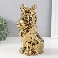 Сувенир керамика "Лев в короне" золото 17х12х26 см Сувенир керамика "Лев в короне" золото 17х12х26 см