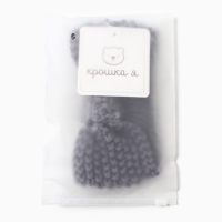 Повязка вязаная для девочки Крошка Я, р-р 17 см, серый