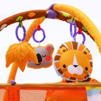 Развивающий коврик 3 в 1 «Лев», 68x68 см, 30 цветных шариков, 4 игрушки, Крошка Я Развивающий коврик 3 в 1 «Лев», 68x68 см, 30 цветных шариков, 4 игрушки, Крошка Я