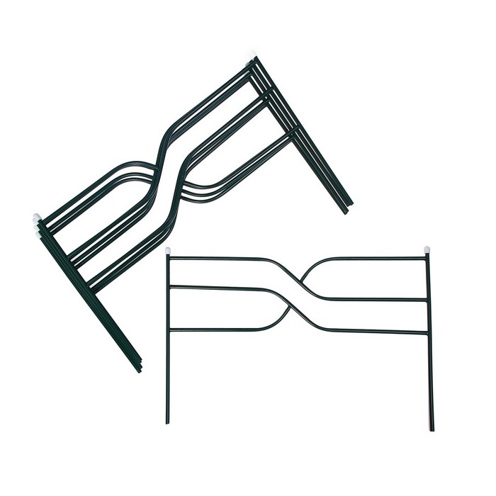 Ограждение декоративное, 45 &times; 335 см, 5 секций, металл, зелёное, &laquo;Ялиль&raquo;
