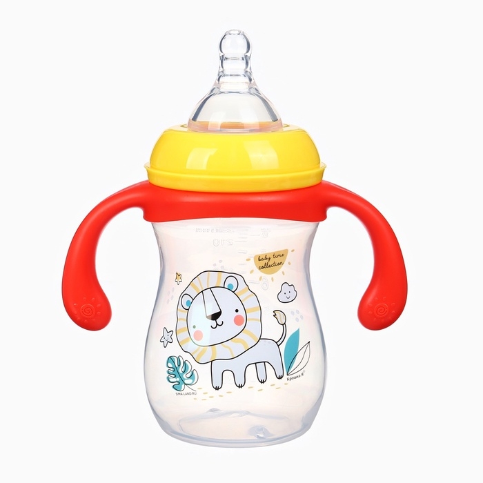 Бутылочка для кормления Крошка Я «Baby time collection», широкое горло, от 6 мес., 240 мл, цвет красный Бутылочка для кормления Крошка Я «Baby time collection», широкое горло, от 6 мес., 240 мл, цвет красный