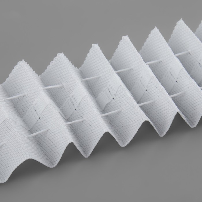 Шторная лента классическая, матовая, 4 см, 100 &plusmn; 1 м, цвет белый