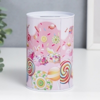 Копилка металл банка "Сладости" МИКС 12х8х8 см Копилка металл банка "Сладости" МИКС 12х8х8 см