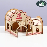 Комплекс-площадка для грызунов,14 х 13 х 10.5 см, фанера Комплекс-площадка для грызунов,14 х 13 х 10.5 см, фанера