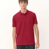Рубашка поло унисекс Pacific, красная (бургунди), размер S