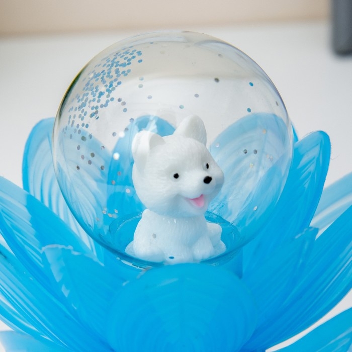 Ночник Ночник "Голубой цветок" LED 8х8х12 см RISALUX