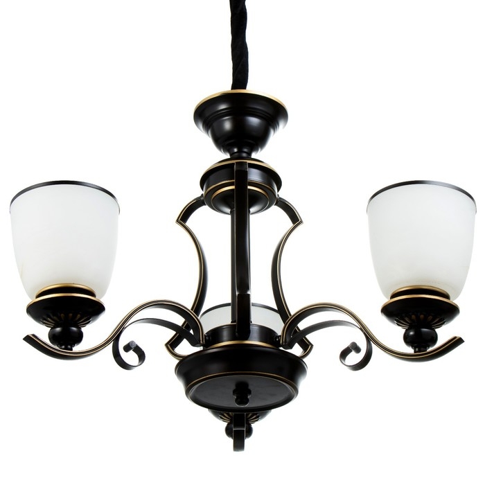 Люстра "Аруна" 3х40Вт Е27 черный 62х62х46 см BayerLux