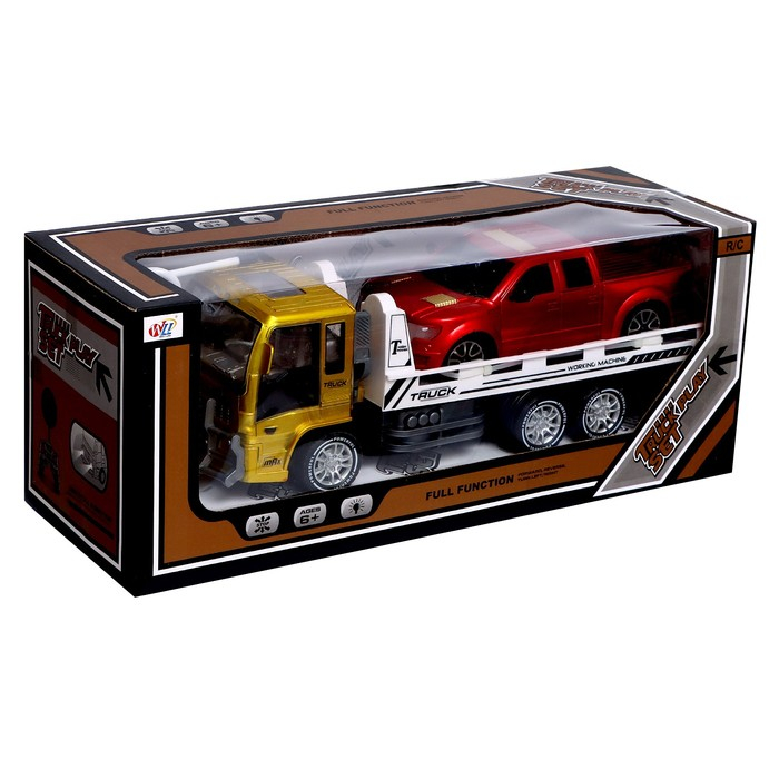 Грузовик радиоуправляемый &laquo;Автовоз&raquo;, с машиной, работает от аккумулятора МИКС