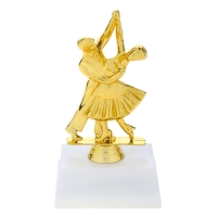 Наградная фигура &laquo;Танцующая пара&raquo;, подставка пластик белая, золото, 16,5 х 7,7 х 8 см.