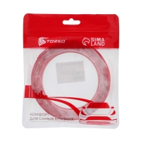 Клейкая лента TORSO, прозрачная, двусторонняя, акриловая, 8 мм х 5 м Клейкая лента TORSO, прозрачная, двусторонняя, акриловая, 8 мм х 5 м