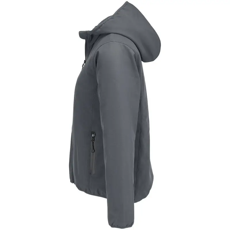 Куртка софтшелл с капюшоном женская Falcon Women, темно-серая, размер S