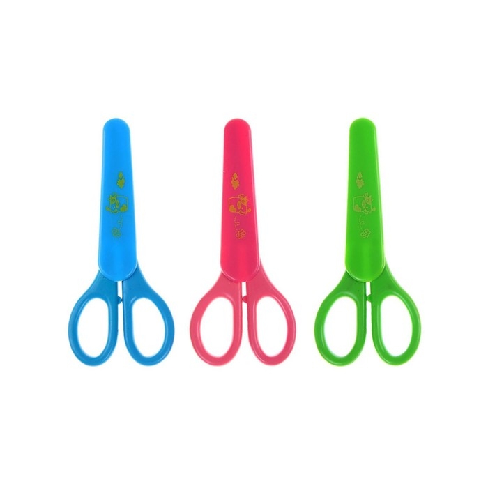 Ножницы 12,5 см, в пластиковом в футляре, закруглённые концы, в картонной коробке, корпус МИКС Ножницы 12,5 см, в пластиковом в футляре, закруглённые концы, в картонной коробке, корпус МИКС