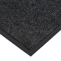Коврик придверный влаговпитывающий, ребристый, &laquo;Комфорт&raquo;, 60&times;90 см, цвет чёрный
