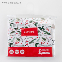 Скатерть "Доляна" X-Mas 146х110+/- 3см, 100%хл, рогожка 164 г/м2