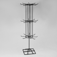 Вертушка, 3 яруса по 8 крючков, 20&times;20&times;61, цвет чёрный