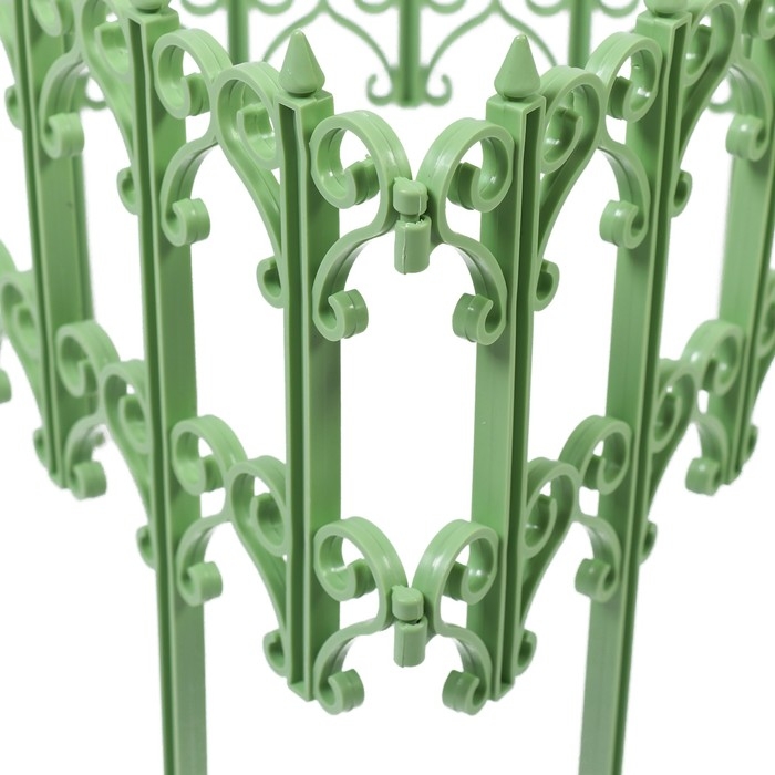 Ограждение декоративное, 25 × 180 см, 5 секций, пластик, салатовое, «Классика» Ограждение декоративное, 25 × 180 см, 5 секций, пластик, салатовое, «Классика»
