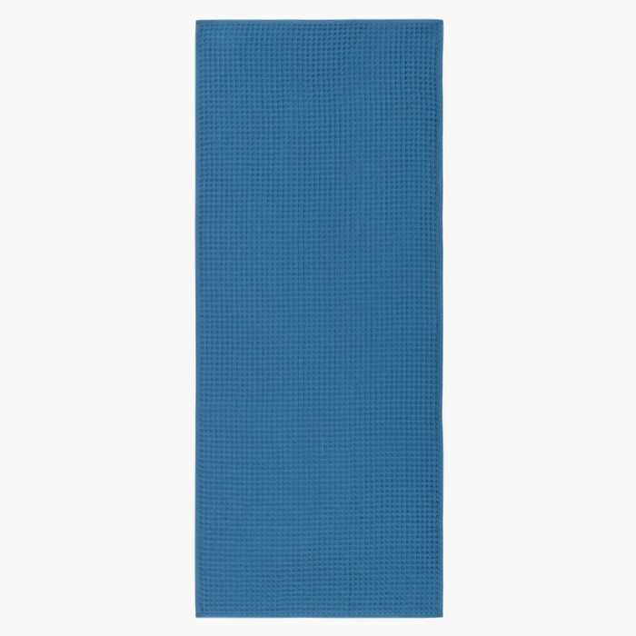 Полотенце вафельное банное Этель "Boho" 67*140 см, цв. синий, 100% хл, 290 гр/м2