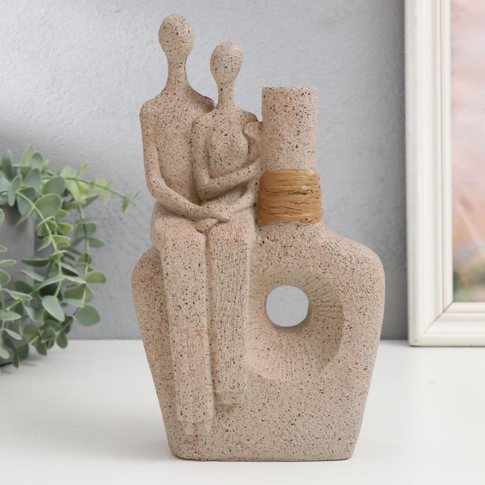 Сувенир полистоун вазон Сувенир полистоун вазон "Песочные люди. Сосуд любви" 24х14,5х6 см