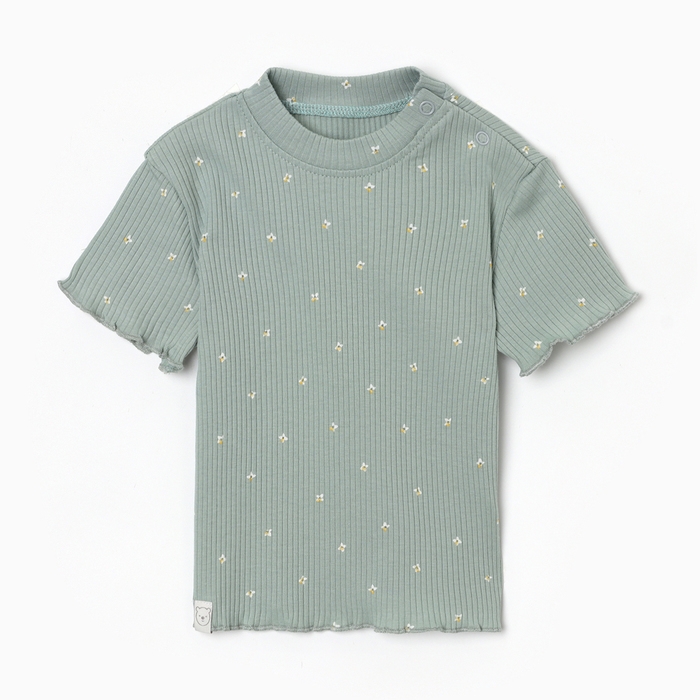 Футболка Крошка Я Olives, р. 68-74, оливковый Футболка Крошка Я Olives, р. 68-74, оливковый