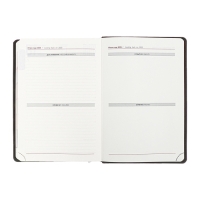 Ежедневник датир 2025г А5 176л ESCALADA, тв обл, иск кожа, бл тис,ляс,кр бл 70г/м2,чёрный