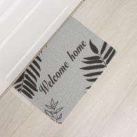 Коврик придверный Доляна Welcome home, 38×58 см, цвет серый Коврик придверный Доляна Welcome home, 38×58 см, цвет серый