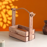 Набор кашпо деревянных 3 в 1 (30.5&times;18.5&times;35; 25.5&times;15&times;30; 20&times;12&times;23) "Аром", Состаренный дуб