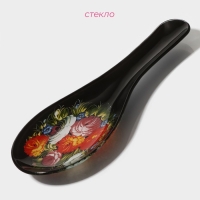 Подставка стеклянная под ложку Доляна &laquo;Народные мотивы&raquo;, 23,5&times;8,3&times;1,5 см