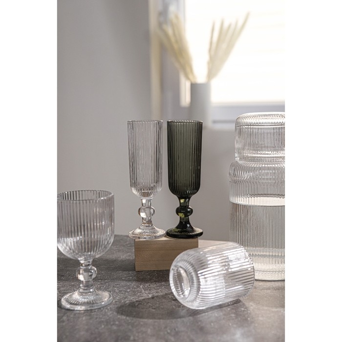 Бокал для шампанского стеклянный Magistro &laquo;Грани&raquo;, 150 мл, 5,5&times;18,5 см, цвет прозрачный