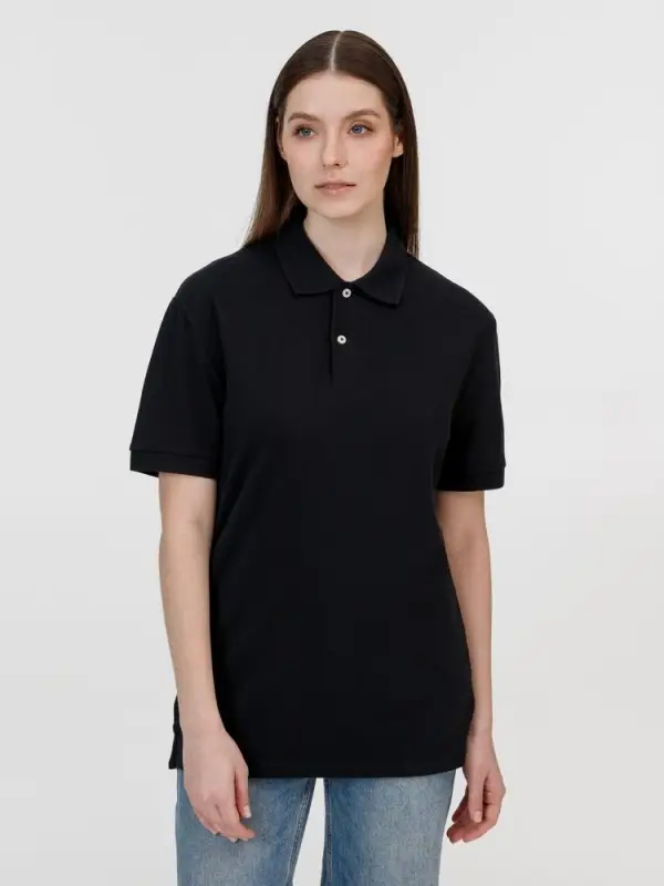 Рубашка поло унисекс Pacific, черная, размер L